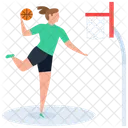 Deporte Juegos Al Aire Libre Jugador De Baloncesto Icono