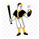 Jugador De Beisbol Atleta Deportista Icono