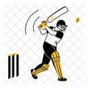 Jugador De Criquet Bateador Jugador De Criquet Icono