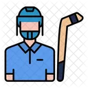 Hockey Deporte Jugador Icono