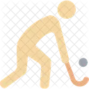 Hockey Jugador Campo Icono