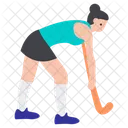 Jugador De Hockey Deportista Deportista Icono