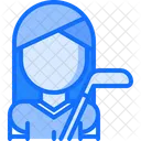 Jugadora De Hockey Jugador De Hockey Stick Icono