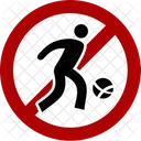 No Se Permite Jugar Vacante Pelota Icono