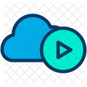 Nube Reproduccion Reproduccion Multimedia En Linea Icono