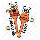 Juggling club sticker  Icon