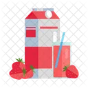 Jugo Fresa Vidrio Icon