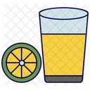 Jugo De Limon Bebida Vidrio Icono