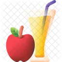 Jugo De Manzana Bebida Jugo Icono