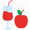 Jugo de manzana  Icono