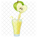 Jugo de manzana verde  Icono