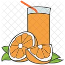 Zumo De Naranja Zumo De Citricos Zumo Fresco Icono