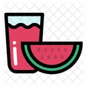 Sandia Jugo Fruta Icono