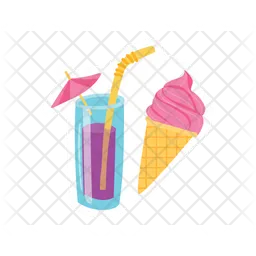 Juice And Ice Cream  Icon