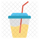 Juice Juice Glass Strow Icon