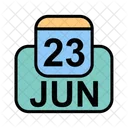 Juin Calendrier Date Icône