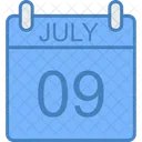 Julho Dia Calendario Ícone