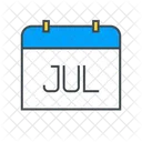 Julho Calendario Data Ícone