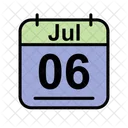 Juli Kalender Datum Symbol