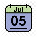 Juli Kalender Datum Symbol