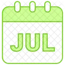 Juli Monat Kalender Symbol