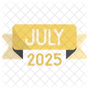 Juli 2025 Kalender Symbol