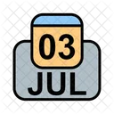 Juli Kalender Datum Symbol