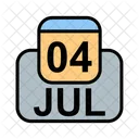 Juli Kalender Datum Symbol