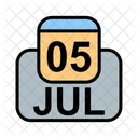 Juli Kalender Datum Symbol