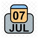 Juli Kalender Datum Symbol