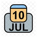 Juli Kalender Datum Symbol