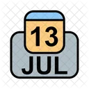 Juli Kalender Datum Symbol