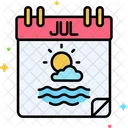 Juli Kalender Tag Symbol