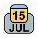 Juli Kalender Datum Symbol