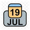 Juli Kalender Datum Symbol