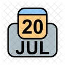 Juli Kalender Datum Symbol