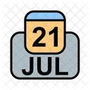 Juli Kalender Datum Symbol