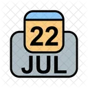 Juli Kalender Datum Symbol