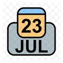 Juli Kalender Datum Symbol