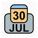 Juli Kalender Datum Symbol