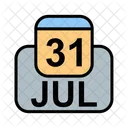 Juli Kalender Datum Symbol