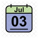 Juli Kalender Datum Symbol