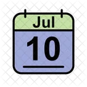 Juli Kalender Datum Symbol