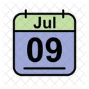 Juli Kalender Datum Symbol