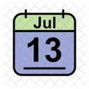 Juli Kalender Datum Symbol