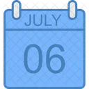 Julio Dia Calendario Icono