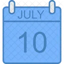 Julio Dia Calendario Icono