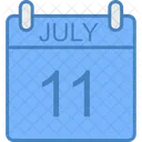 Julio Dia Calendario Icono