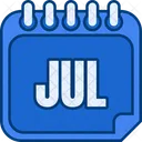 Julio Julio Mes De Julio Icono