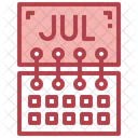 Mes de julio  Icono